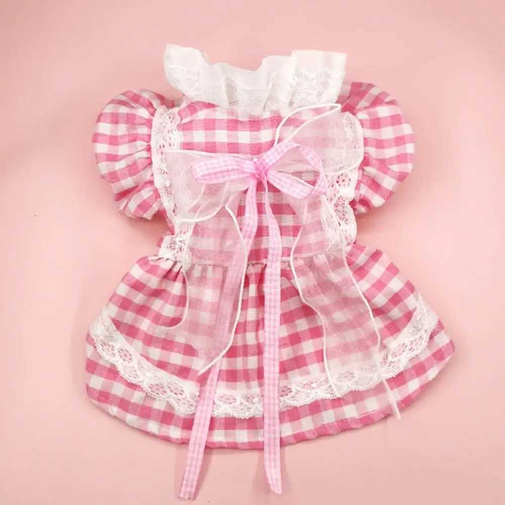 Pet Dress Dog Lolita Skirt Sweat-absorbent Breathable Non-shrink Washable Colorfast Lattice Lace 2-Legged Pet Accessory M251208