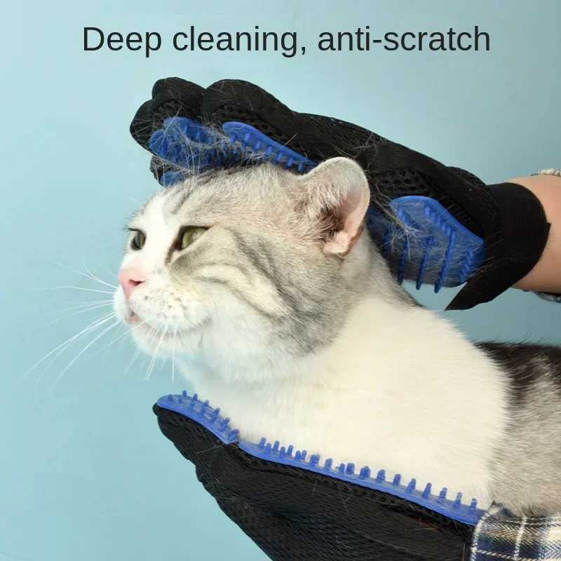 Silicone Pet Grooming Gloves Cats Hair Brush and Comb Gloves to Bathe Dogs Cleaning Hair Removal for Dog Animal Use Supplies M251208 - view 3