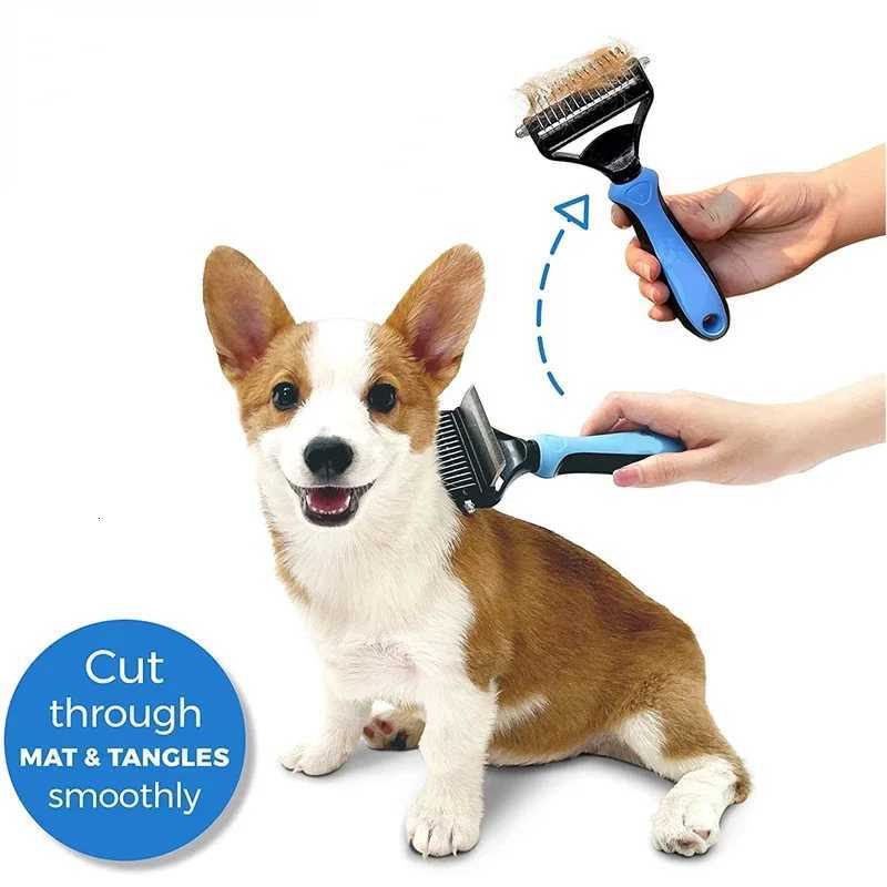 Pet Grooming Comb Cat Grooming Knot Opener Fine Toothed Hair Brush Dog Hair Removal Comb M251208 - view 5