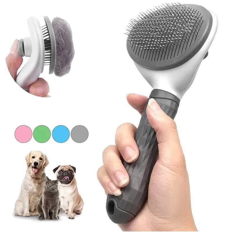 Pet Dog Brush Cat Comb Self Cleaning Brush For Dogs Cats Grooming Tools Pets Dematting Comb Dogs Accessories M251208 - view 1