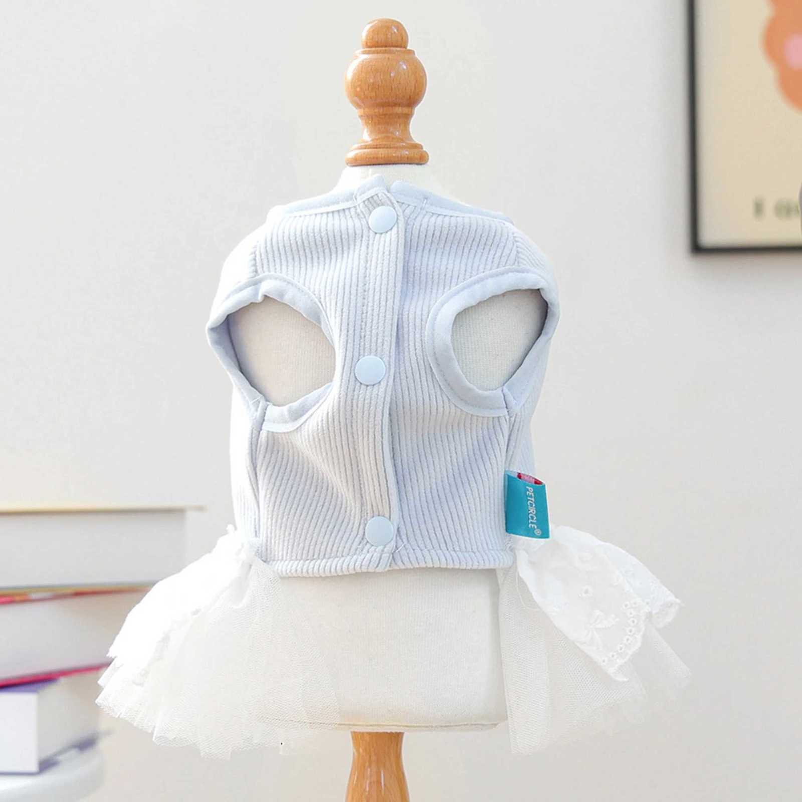 Dog Princess Dress with Bow Puppy Girl Tulle Dress Pet Clothes for Small Dogs Cats M251208