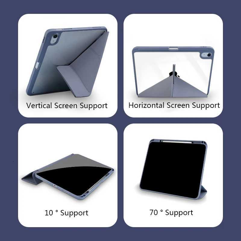 For Ipad 10 2021 Acrylic TPU Y-fold Mtifunctional Protective Case For IPad 7 8 9 102 Case Tablet Sle Pro11 129 C251208