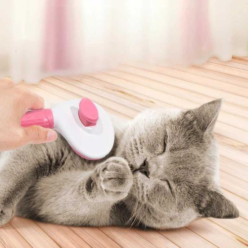 Pet Hair Removal Brush Dog Hair Comb Stainless Steel Automatic Hair Fading Cat Comb Pet Cleaning Grooming Supplies M251208 - view 4