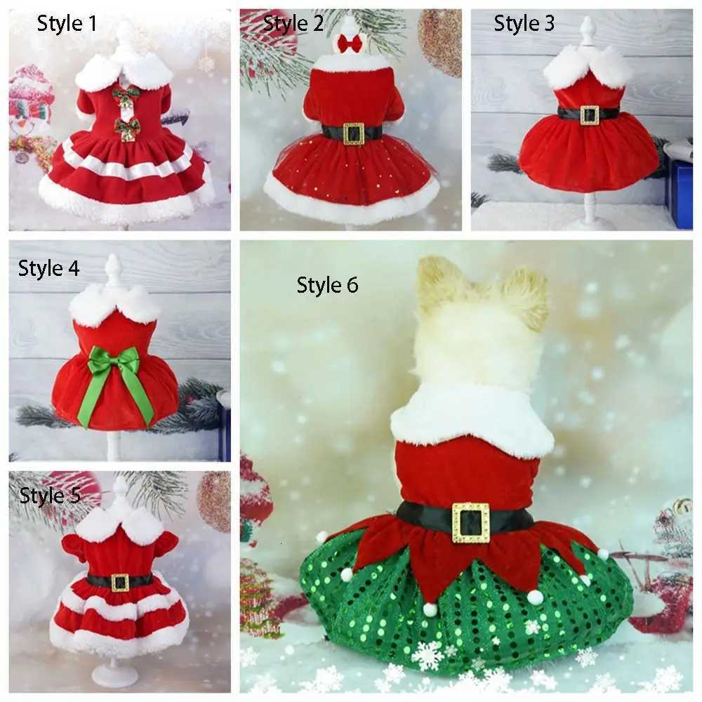 Comfortable Cute Santa Claus Dog Skirt Breathable Warm Cats Christmas Dress Soft Pet Christmas Costume Xmas M251208