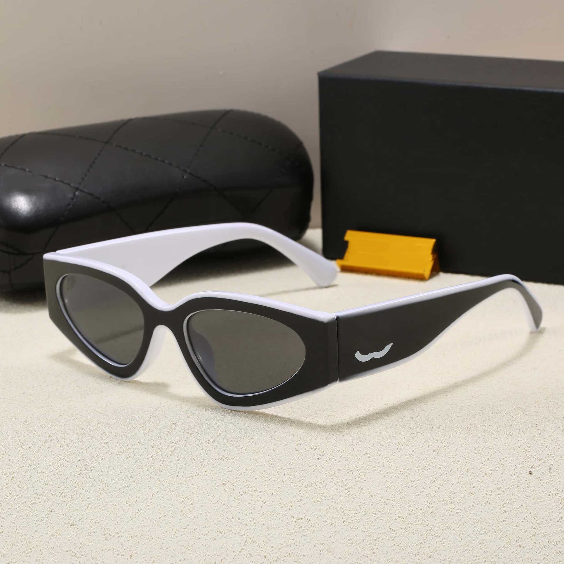 Frame sunglasses designer sunglasses glasses Men Outdoor Black Sunglasses Glasses Retro and Women Large for Rectangular Ladies Cat's Eye Sunglasses 6056