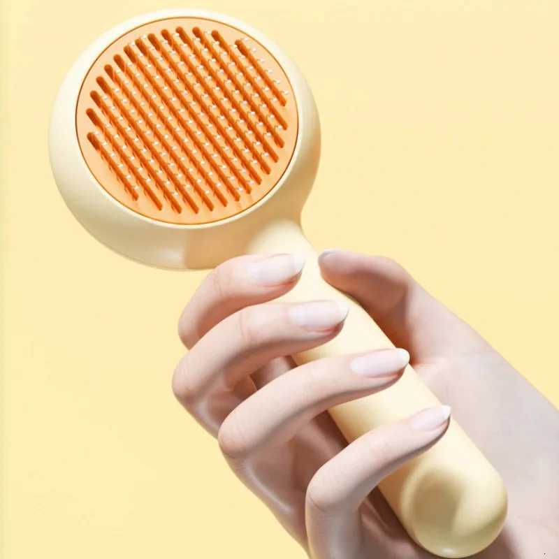 Cat Brush Self-cleaning Cat Brush One Click Combs for Cats Hair Cleaning Pet Grooming Massage Dog Comb Brushes M251208 - view 4