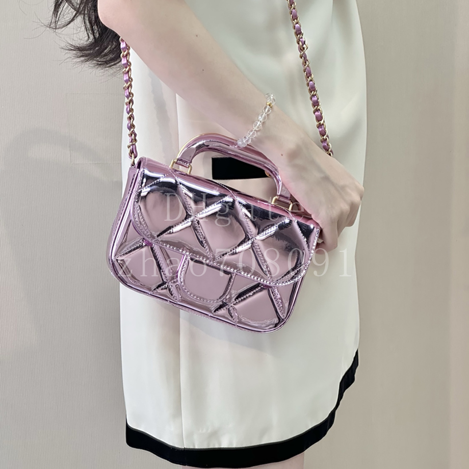 Designer Bag Small Clutch with Chain 11.5cm Calfskin leather Shoulder Bag Luxury Crossbody Bag Diamond quality With box C776