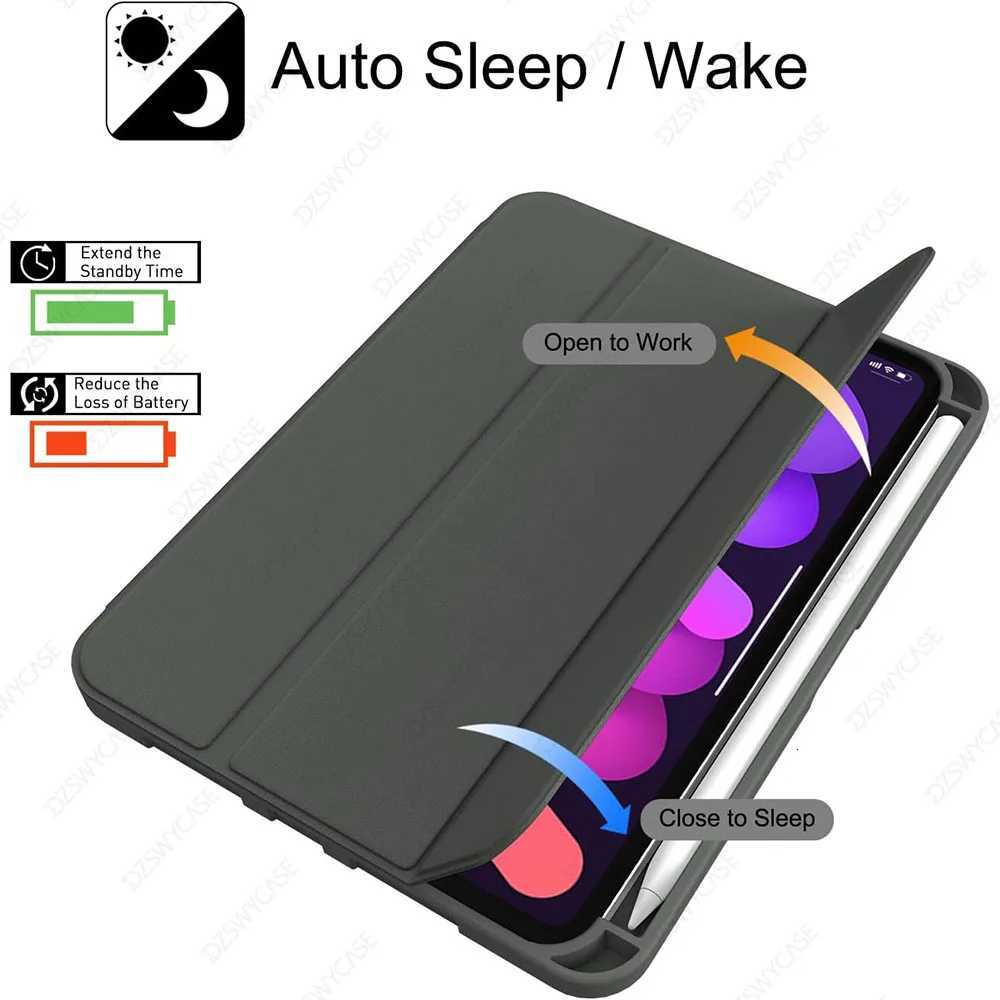 For iPad Mini 7 A17 Pro Case 2024 for iPad Mini 6 Case 2021 with Pencil Holder Cover for iPad Mini 7th/6th Generation 83 inch C251208