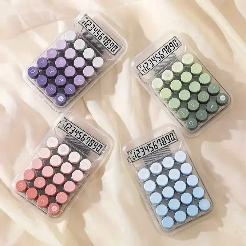 1pc Gradient Calcator 10 Digits Transparent Shell Calcator Aesthetic Calcator Kawaii Transparent Mticolor Calcator H251208
