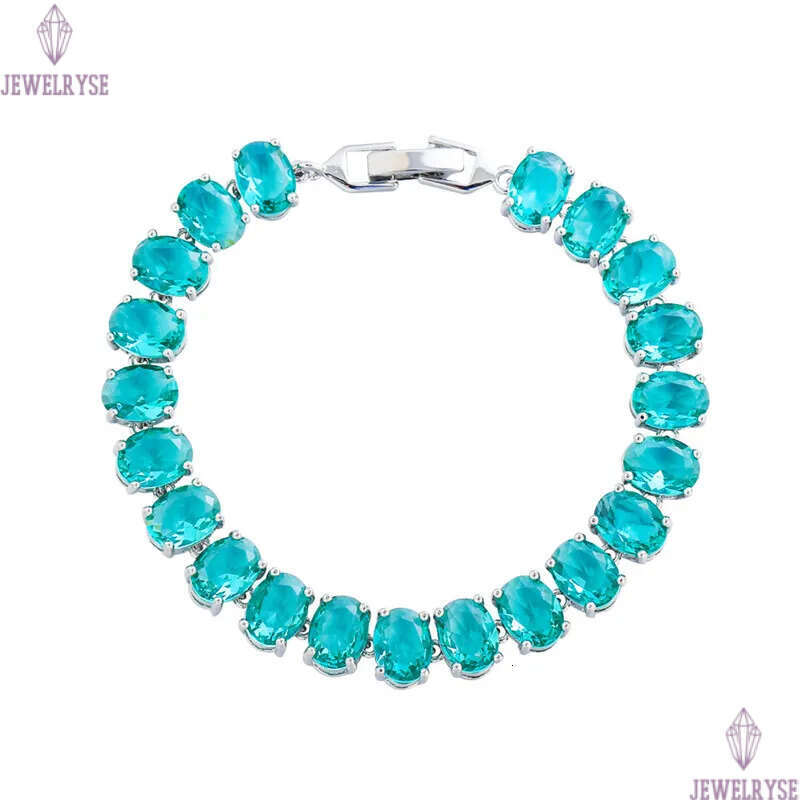 luxury pinn diamond tennis bracelet designer for woman party copper round blue colorful AAA zirconia silver charm bracelets womens fashion jewelry lad