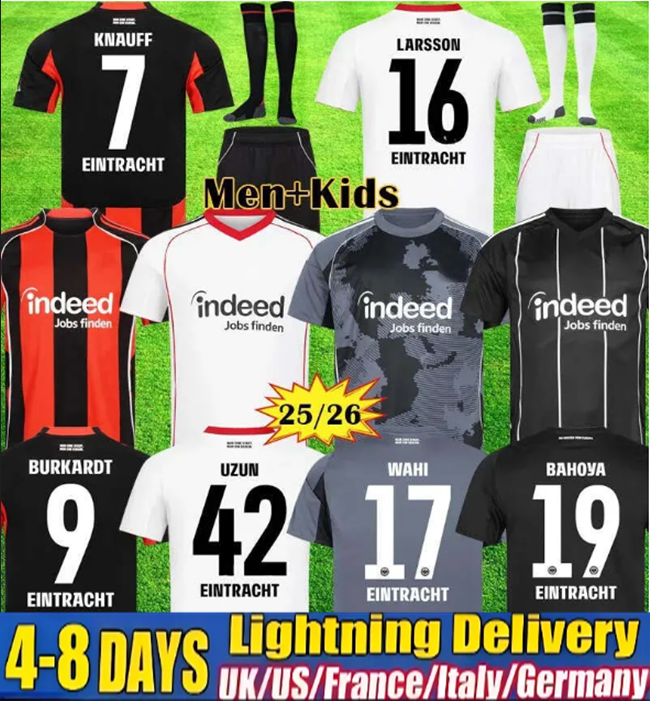25 26 EintrachtS Frankfurt Soccer Jerseys 125 th EKITIKE MARMOUSH DINA EBIMBE KNAUFF M.GOTZE CHAIBI SKHIRI RODE KOCH 2024 2025 Football men kids kit