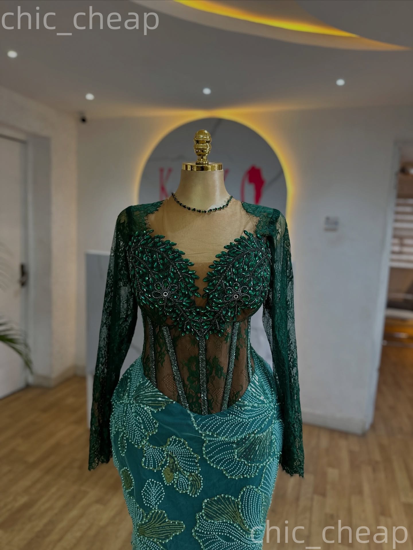 Aso Ebi Hunter Green Mermaid Prom Dresses 2026 Beaded Crystals Lace Evening Formal Party Second Birthday Engagement Gowns Plus Size Dress For Special 
