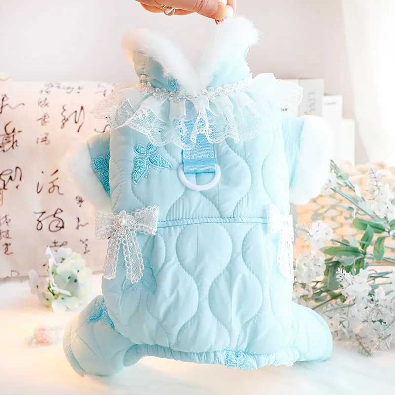 Autumn Winter Dog Clothes Thick Warm Four-legged Cotton Coat Full-body Clothes Apparel For Small Dogs M251208