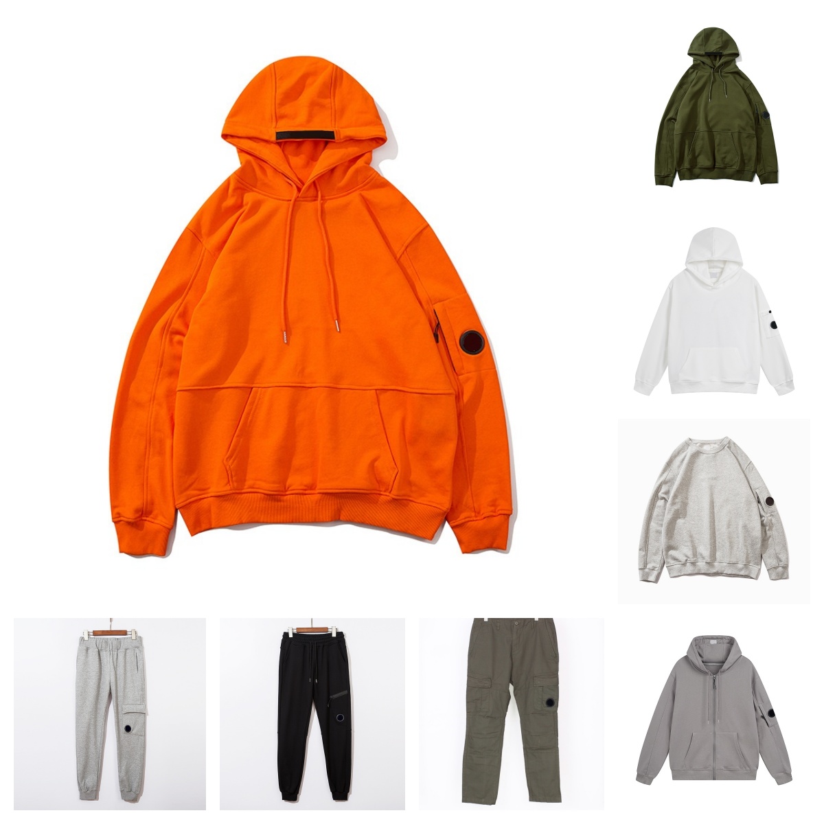 Men's Designer CP Lens Hoodies High Street Fashion Hip Hop Couple Style Streetwear Pullover Casual Round Lens CP Glasses Embroidered Coat Oversized Autumn Winter