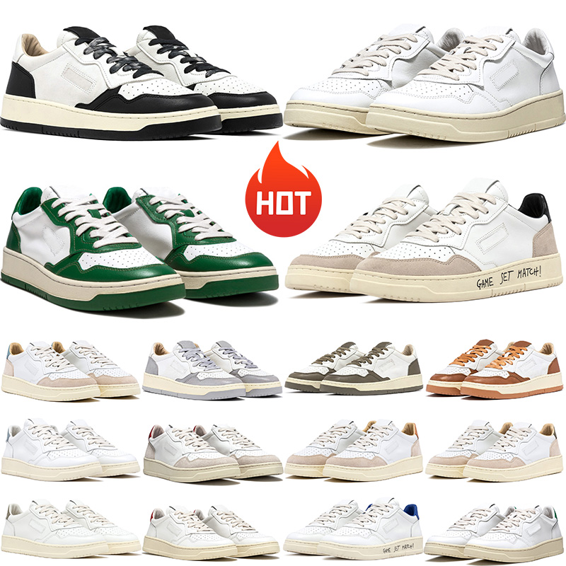 mens designer casual shoes Action Two-Tone Leather Suede Low Platform sneaker medalist sneakers panda pink men women outdoor sport autryy trainers