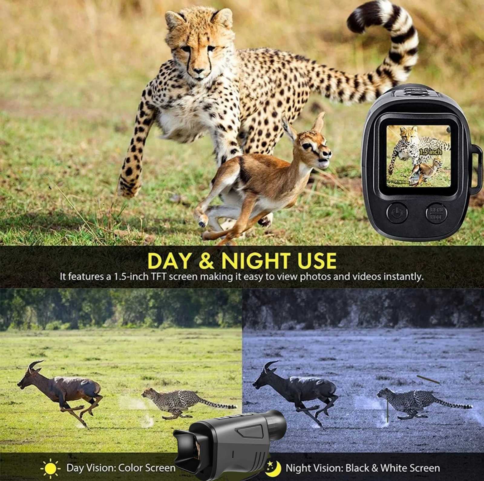 Monocar Night Vision Dev 1080P HD Infrared Camera 10X Digital Zo Hunting Telescope Outdoor Search Fl Darkness 300m C251208