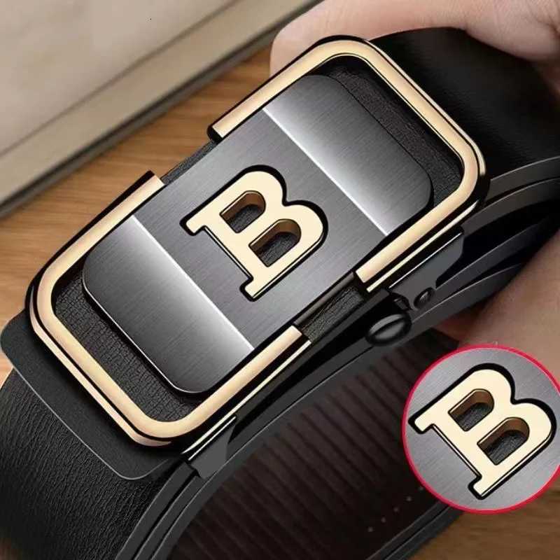fashion belt Mens Toothless Automatic Buckle New with Letter Button Business Fashion High Quality Belt Festival Gift Selectiot