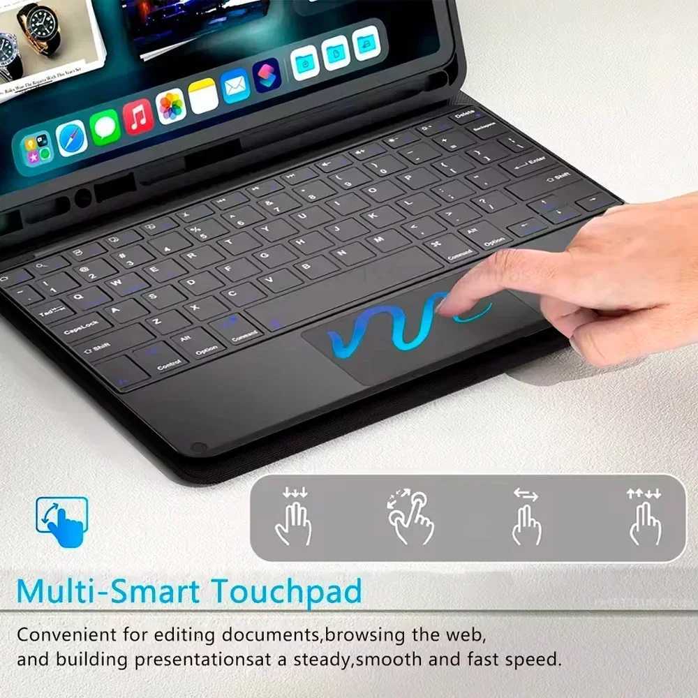For Ipad Keyboard Case for iPad Pro 11 Inch iPad 9th 10th Generation 109 Air 5 4 102 Mini 6 Mini 7 Covers Funda C251208