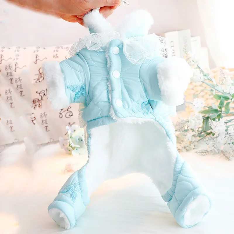 Autumn Winter Dog Clothes Thick Warm Four-legged Cotton Coat Full-body Clothes Apparel For Small Dogs M251208