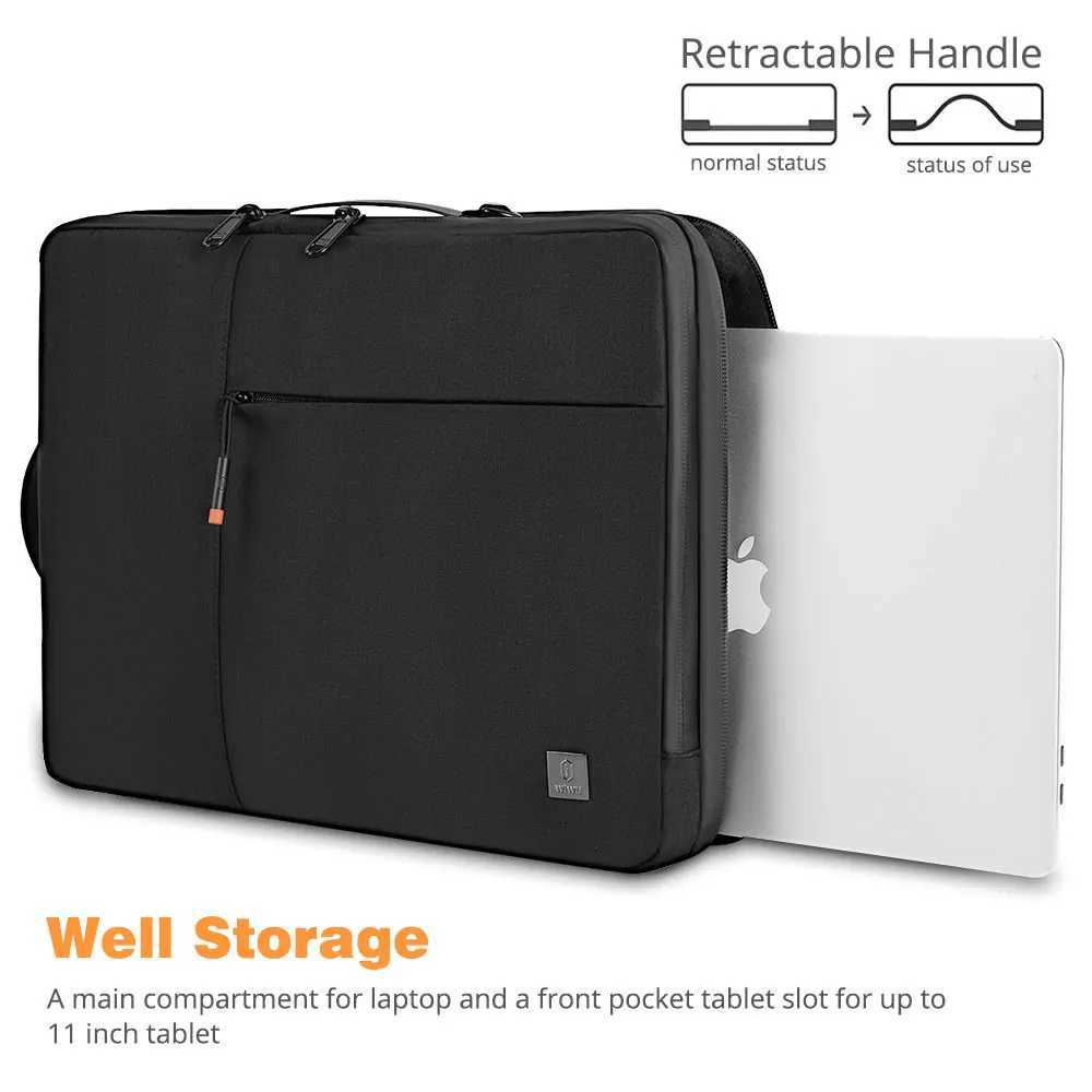 WIWU New Portable Laptop Sleeve 13 14 Double Layer Laptop Bag for MacBook Air 15 Air 13 2025 Case Waterproof Bag for Laptop 156T251208