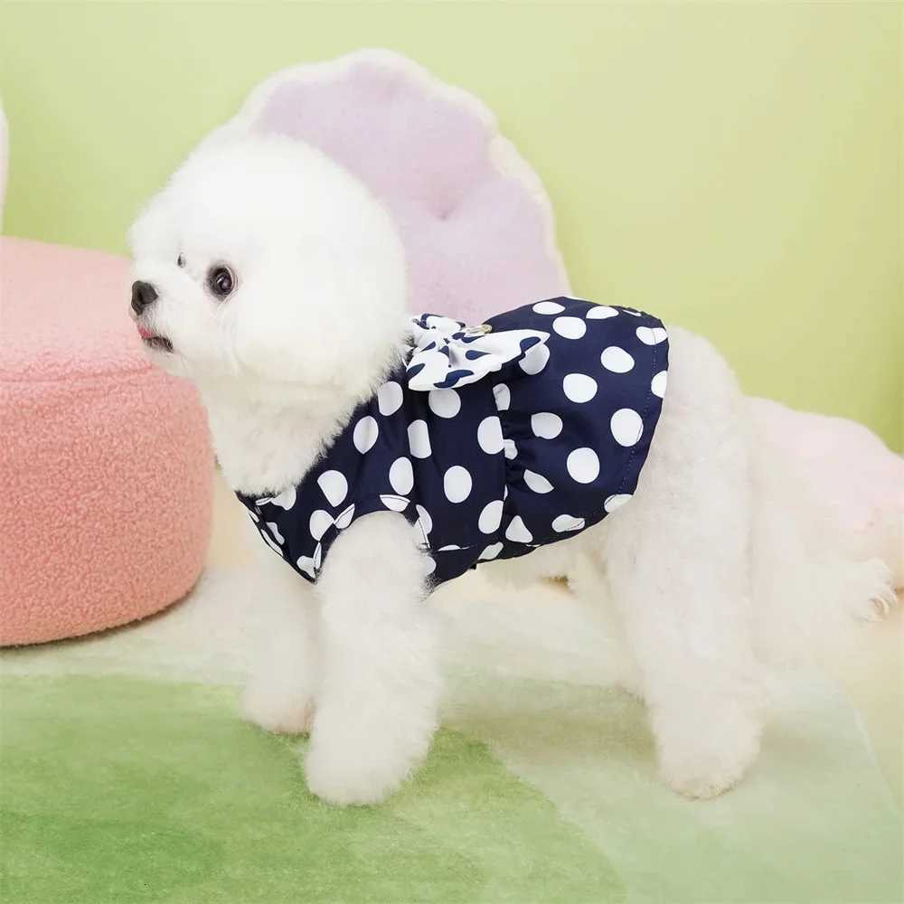 Lovely Dot Pattern Dog Dress for Female Pet Cat Puppy Princess Wedding Party Skirt M251208