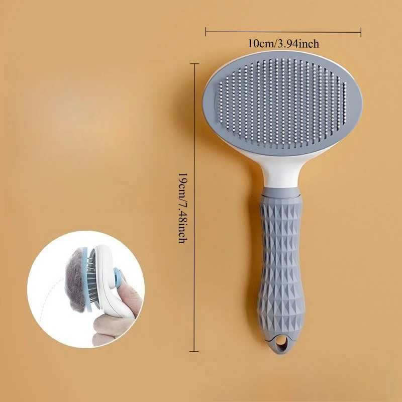 Self-Cleaning Slicker Brush for Dogs Cats Gentle Pet Grooming Brush for Shedding Massaging Detangling Lightweight Hair M251208 - view 7