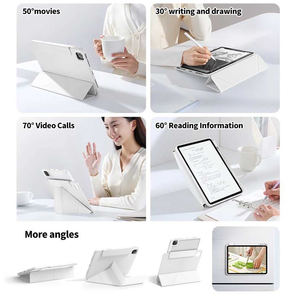 For iPad Magnetic Case for IPad 11th A16 Pro Air 13 11 M3 M2 M4 Funda Cover For iPad 2025 129 9 8 7 6 5 4 10 Th Mini 7 6 Case C251208