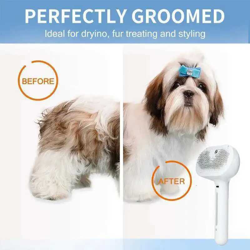 Dog Spray Hair Comb Pet Steam Massage Brush Safe Round Head Soft Teeth Spray Hair Removal Comb for Dog Cat Cleaning Brush M251208 - view 4