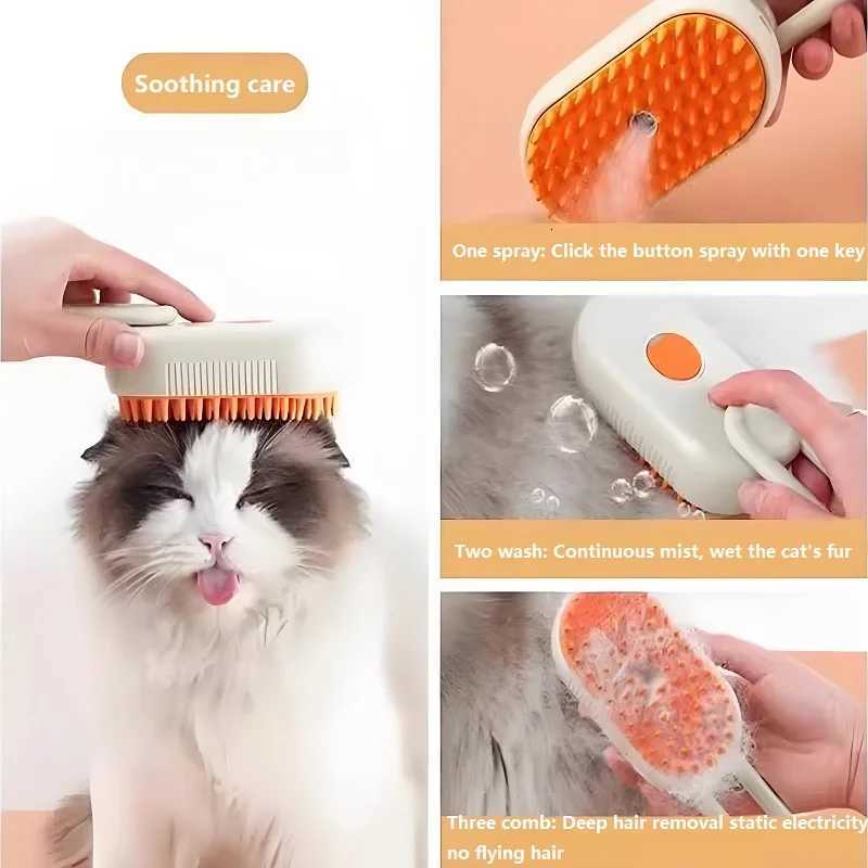 Dog Cat Steam Brush Short Hair Dog Steam Brush for A Cat Pet Comb Car Animal Hair Brush Pet Grooming GSZ06 M251208 - view 3