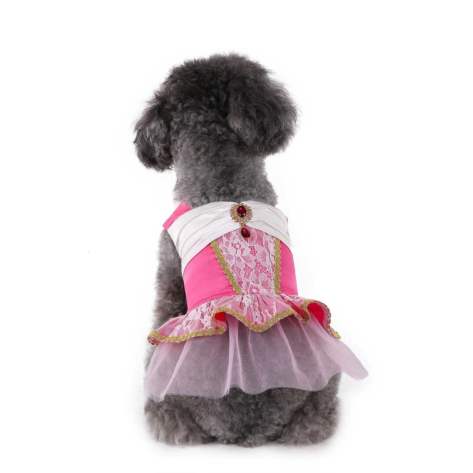 pet dog Halloween Christmas Eve Love Princess Dress Sleeping Beauty Puppy Cat Mesh Dress Pet Clothing Accessories M251208