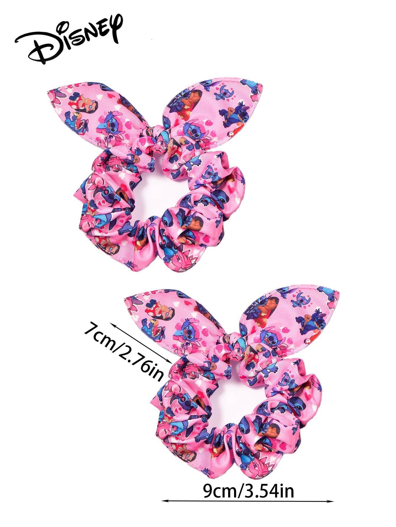 2 pieces of Disney licensed digital printed Stitch ear headbands, cute and trendy hair accessories.