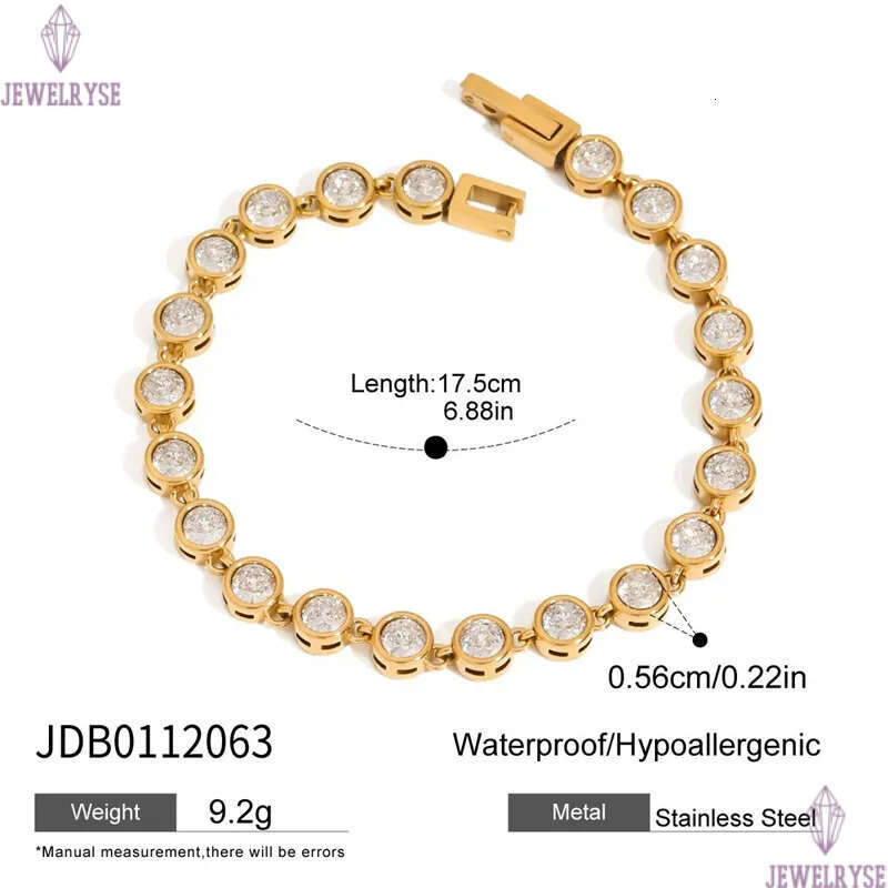 charm gold square heart tennis bracelet designer for woman stainless steel chain love white AAA zirconia diamond bracelets womens jewelry friend birth