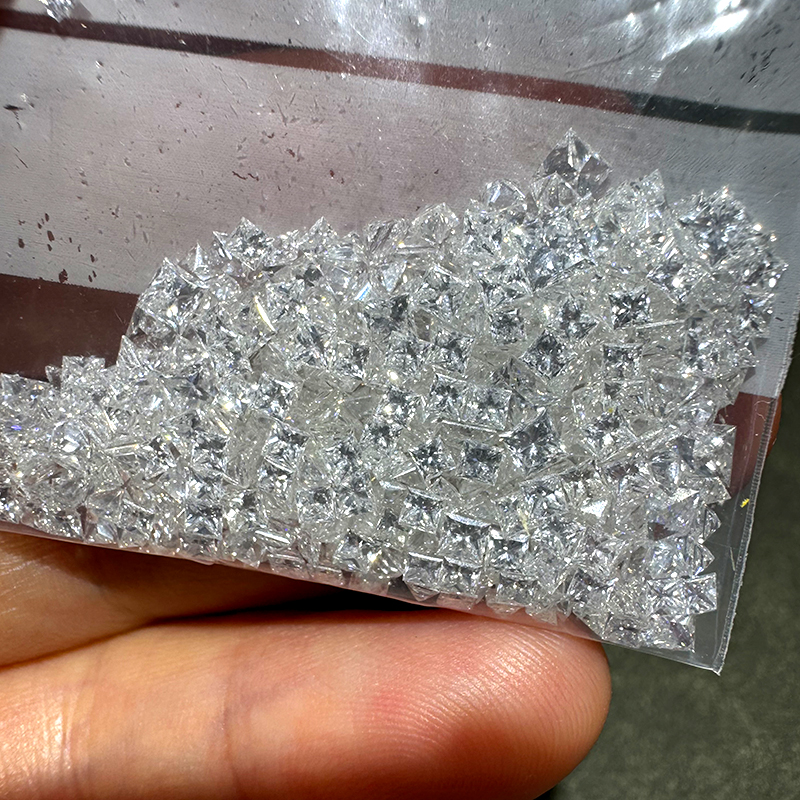 Melee lab grown diamond Princess cut CVD HPHT DEF VVS Small diamond 0.8mm 1mm 1.5mm 2mm 3mm Side diamond wholesale Tiny diamond side stone