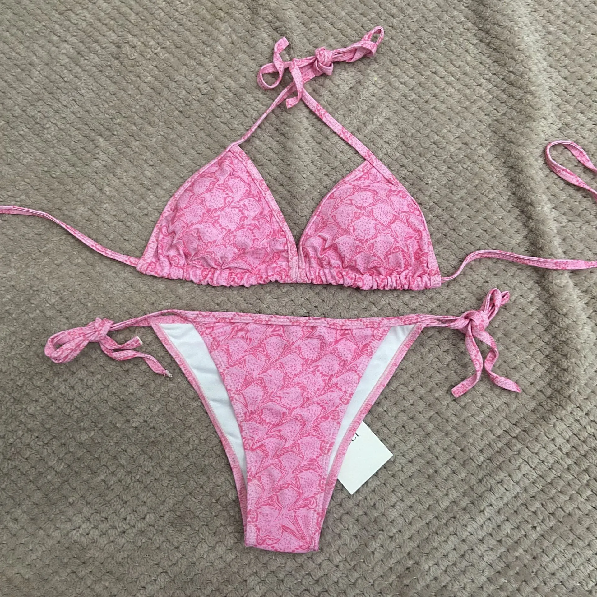 designer swimwear Women's Bikini Swimwears Sexy swimsuit women swim suit suits bikinis Sex low waist Printed pattern pool parties sets S-XL