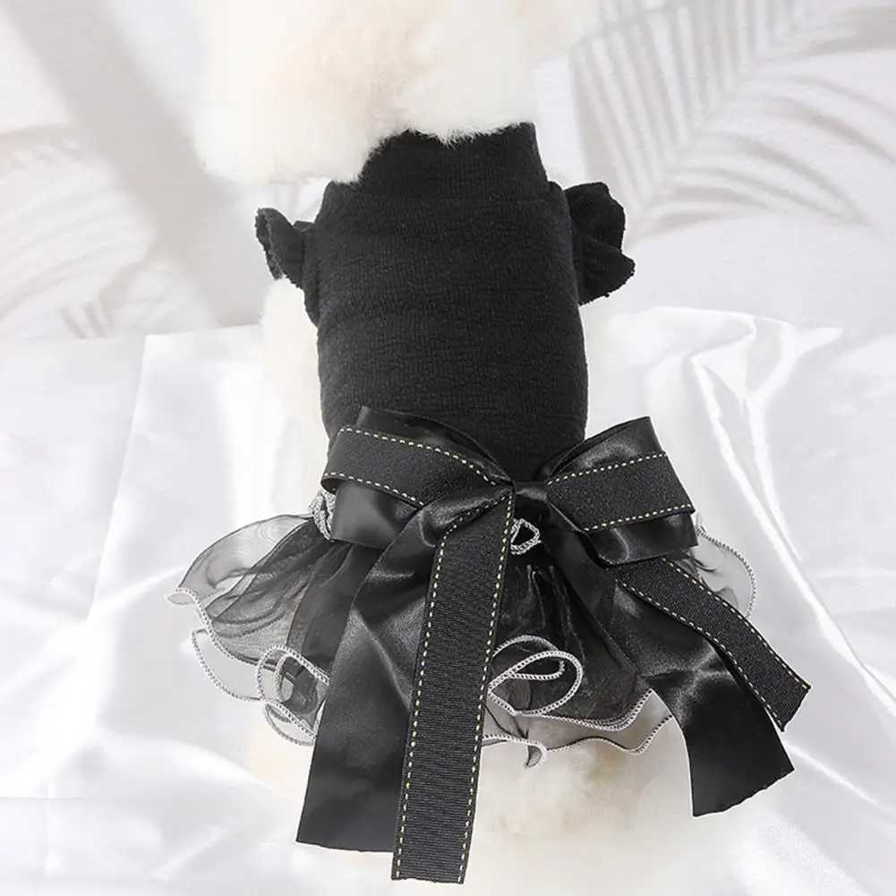 Puppy Clothes Pretty Big Bow-knot Puppy Clothes Anti-friction Dog Dress M251208