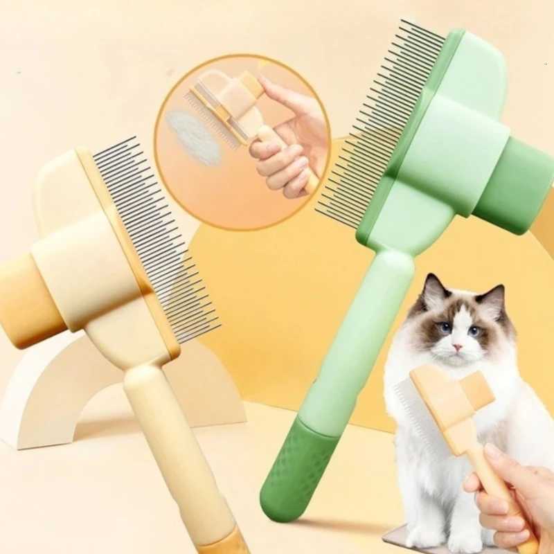 Pet Cat Comb Cat Dog Hair Remover Brush Cat Hair Grooming And Care Comb For Long Hair Dog Pet Brush Hair Removal Cleaning Tool M251208 - view 1