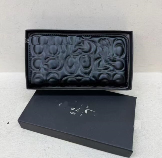 designer Zipper leather Wallets Pocket wallets long single zipper Classic Letters coin purse card holder plaid s mens designers women wallet C23