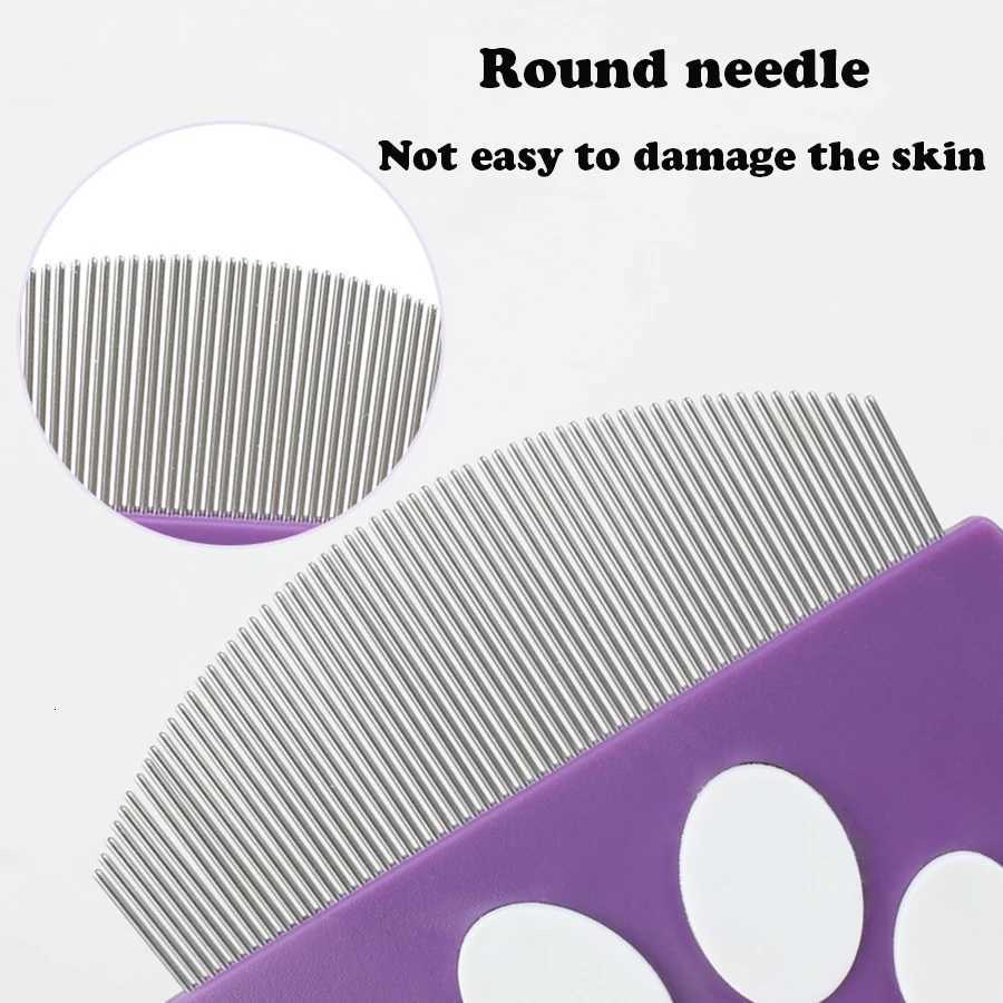 Pet Grooming Comb - Flea Comb for Cats Dogs Curved Design for Face Body Mini Detangling Brush for Pets M251208 - view 5