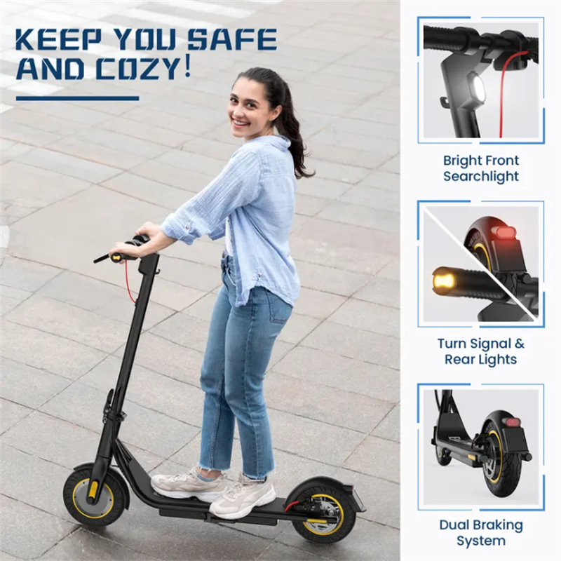 New X8 Pro 500W Electric Scooter for Adults 19MPH 36V 10.4AH Folding Commute Off Road Electric Scooter 30 Miles Range E-Scooter