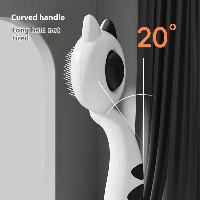 Self Cleaning Cat Dog Brush Stainless Steel Teeth Deshedding Tool Ergonomic Handle Grooming Comb for Long Short Hair Pets M251208 - view 5
