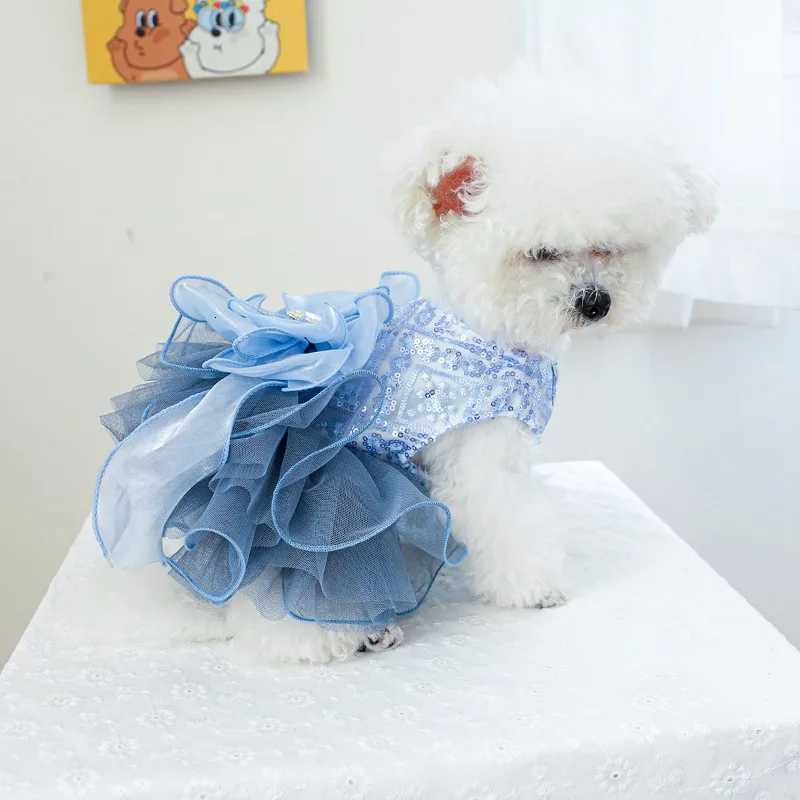 Multiple Spring Pets Autumn Bow Pet Clothing Pet Dog Stripes Cat Dog Puppy Wedding Princess Skirt Dog Clothing Dresses M251208