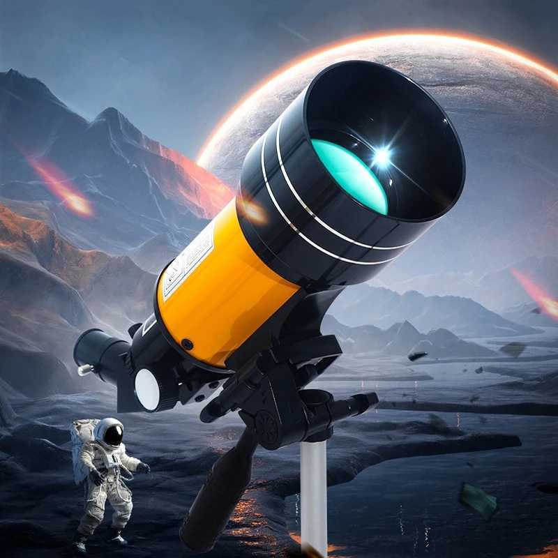 F30070M Professional Astronical Telescope AZM70300 HD High-Power Portable Tripod 150 Times Zo Night Vision View Moon Star C251208