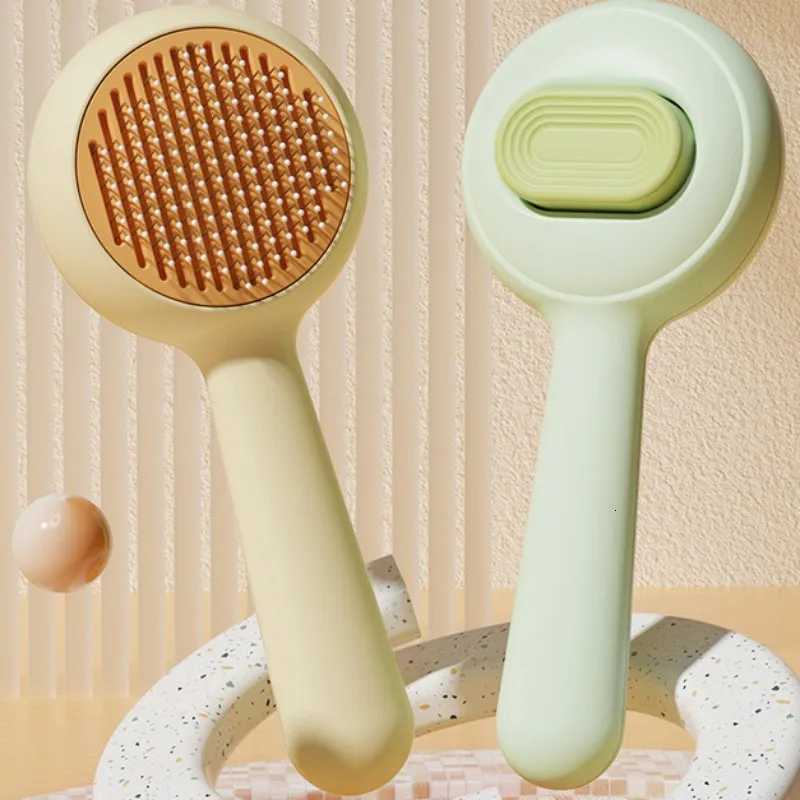 Cat Brush Self-cleaning Cat Brush One Click Combs for Cats Hair Cleaning Pet Grooming Massage Dog Comb Brushes M251208 - view 3