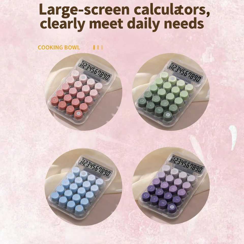 Transparent Gradient Large Button Calcator Large Screen Electronic 10 Digit Suitable for Student Business Use H251208