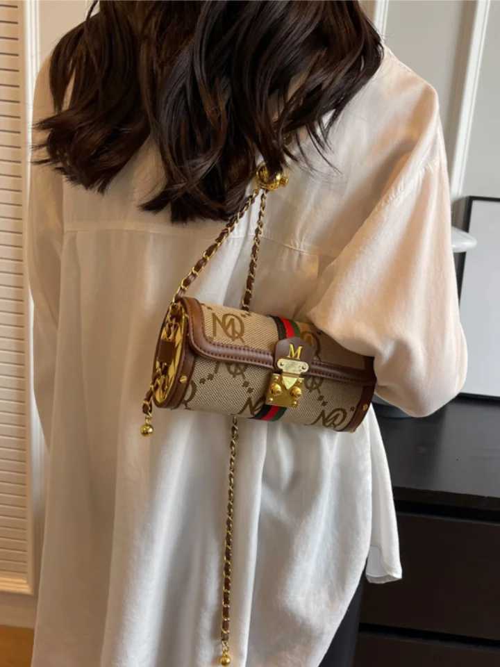 High-end designer all-mah chain bag wens bag 2025 new fi niche texture fi e-shoder messenger bag cylinder bag Y251208