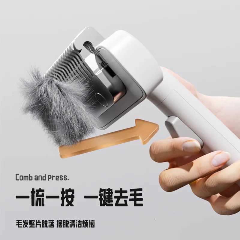 Professional Pet Grooming Brush - Detangling Comb for Cats Dogs Removes Loose Hair Shedding Anti-Mat Deshedder Tool M251208 - view 4