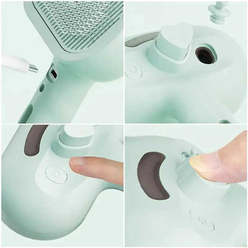 3 in 1 Cat Steam Brush with Release Button Cat Grooming Brush Rechargeable Cat Hair Brush Pet Brush for Cats Dogs Small Animals M251208 - view 6