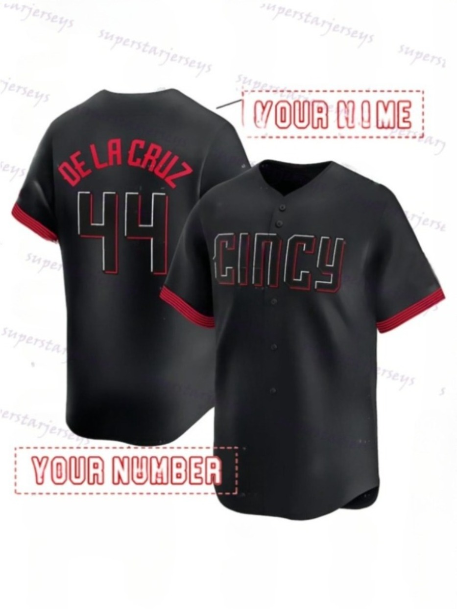 Jerseywearer Store 44 Reds Elly De La Cruz Baseball Jerseys Tyler Stephenson Hunter Greene Spencer Steer CincinnatiJerseys City Personalize Mens Womens Youth