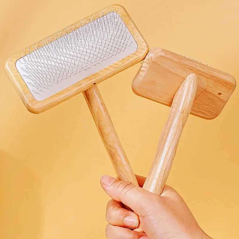 Dog Brush Wooden Dogs Comb Dog Grooming Protect Brushes for Dogs Floating Hair Cleaning Comb Massage Cat Brush M251208 - view 5