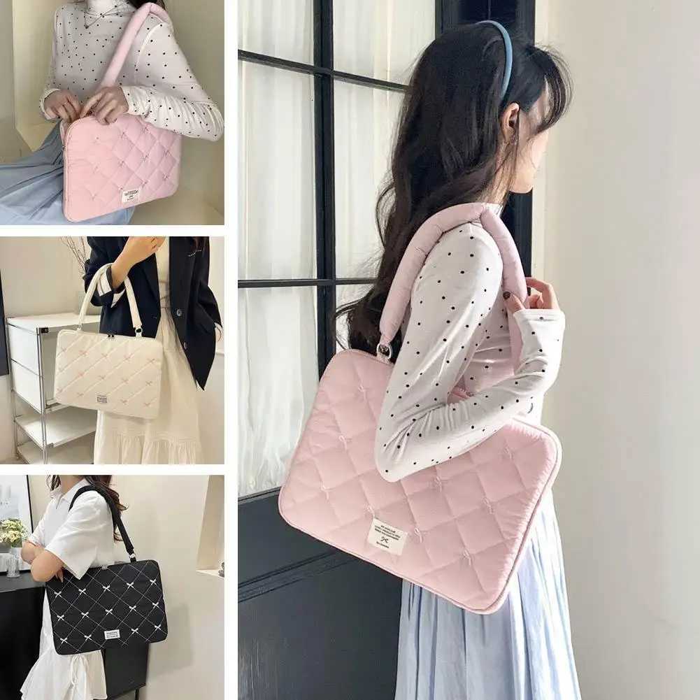 Anti Shock Laptop Bag with Thickened Buffer Layer Adjustable Wide Strap Multi Compartment Storage for Students Office WorkersT251208